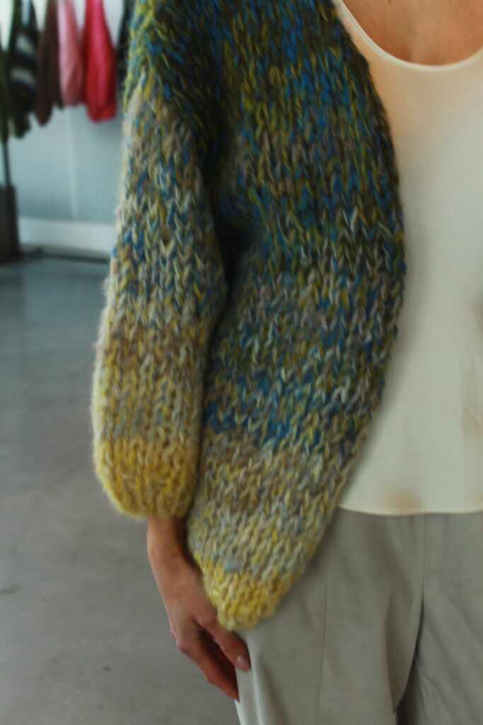 Maiami Alpaka Ombre Big Cardigan peacock