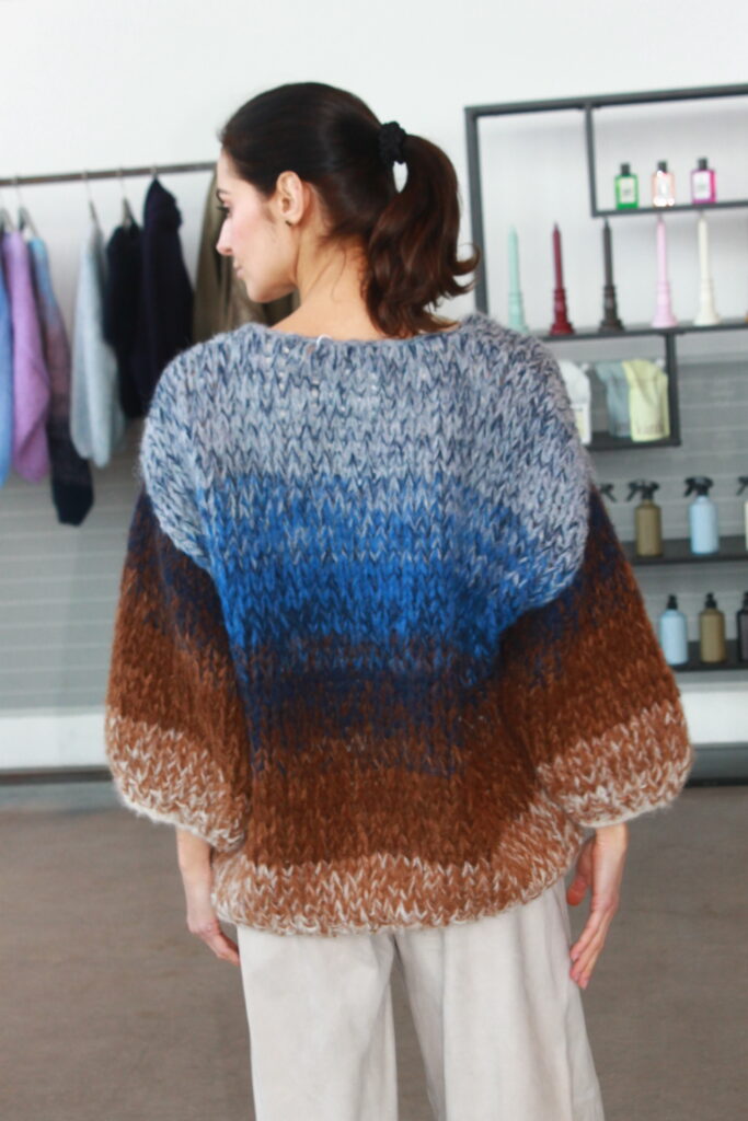 Maiami Fleecy Alpaka Ombre Big Cardigan king fisher