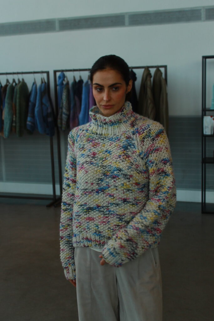 Maiami Merino Raglan Pullover confetti