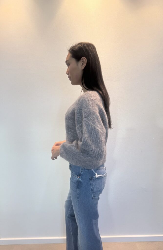 Archer Cashmere Wyatt Chunky Sweater heather grey