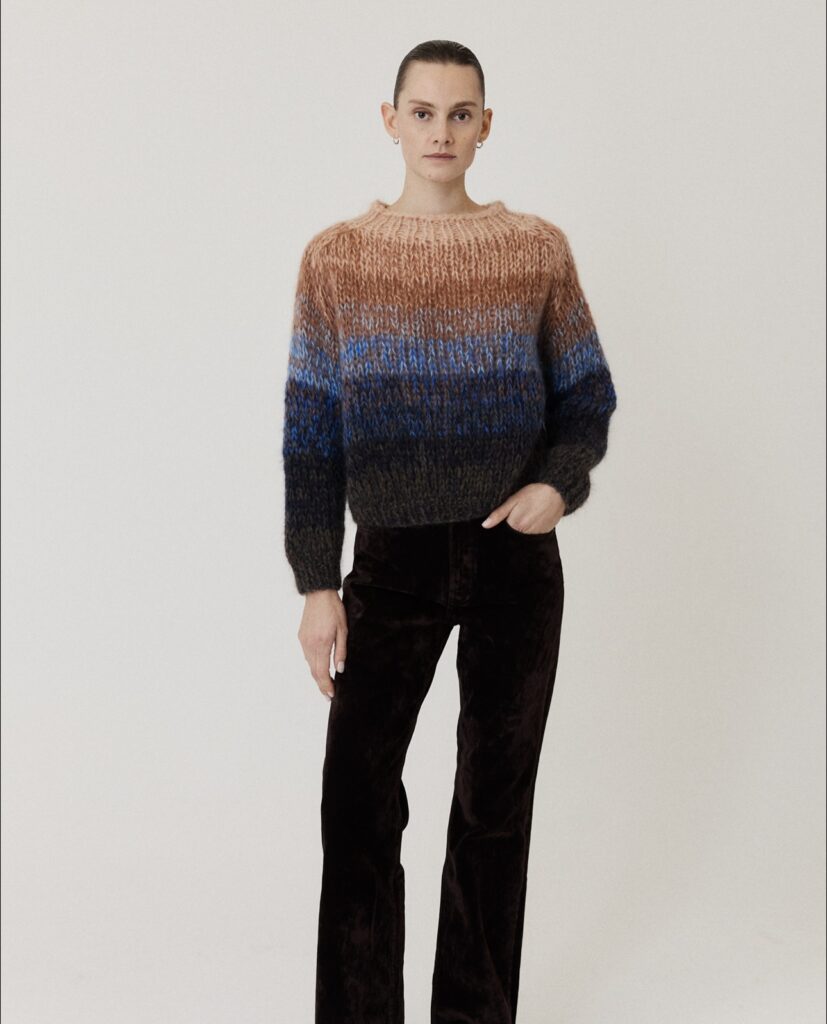 Mohair Ombre Pullover king caramel